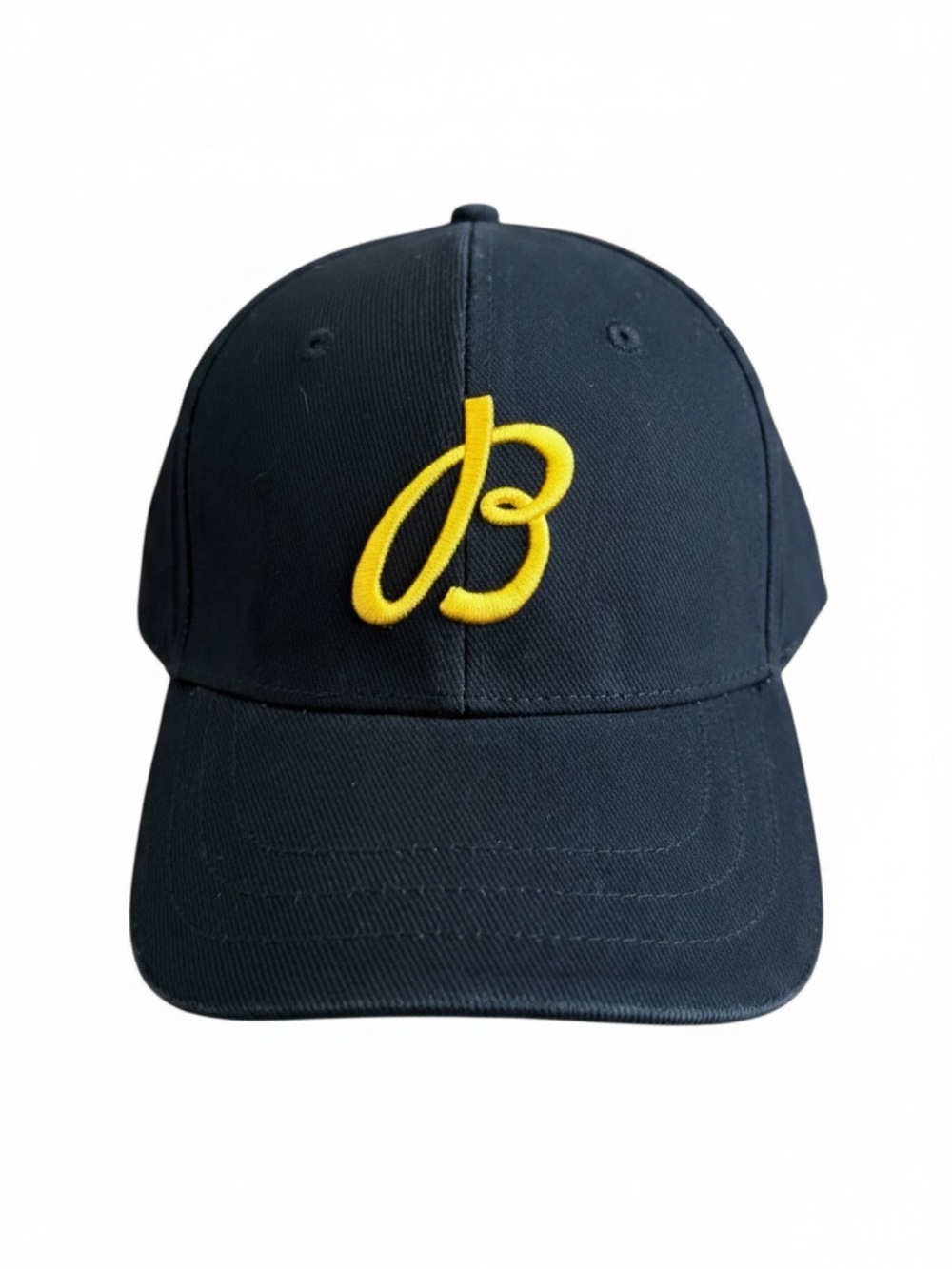 Breitling navy Baseball Cap with Yellow Embroidered B